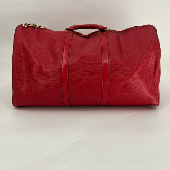 LOUIS VUITTON AUTHENTIC Epi Keepall 50 Castillan Red Duffel - Picture 2 of 14